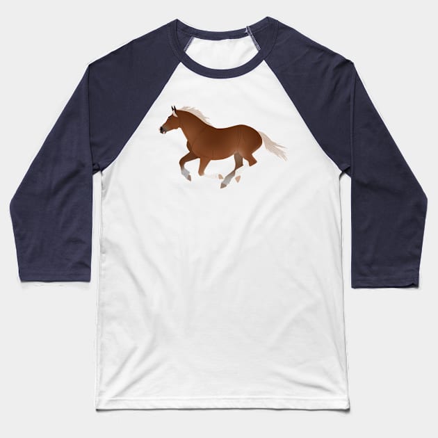 Belgian Draft Horse - Equine Rampaige Baseball T-Shirt by Equine Rampaige